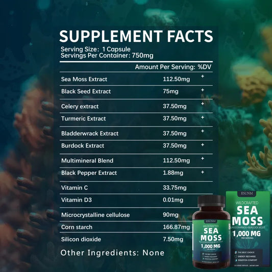 Seaweed Compound Vitamin Capsules - SEA MOSS SUPPLEMENT